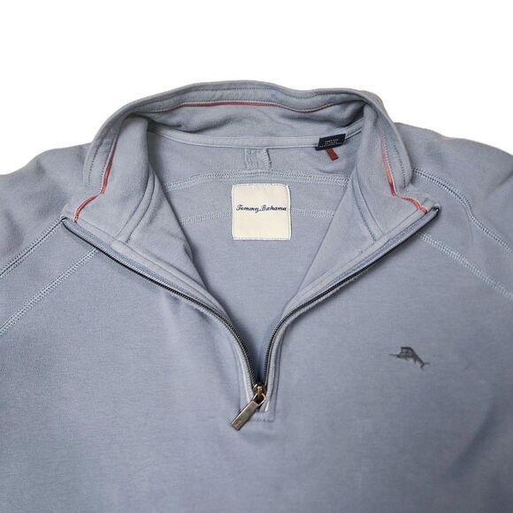 Tommy Bahama Sweater Men XL Blue‎ Knit Embroidered Caribbean Island Relax Marlin - Picture 3 of 10